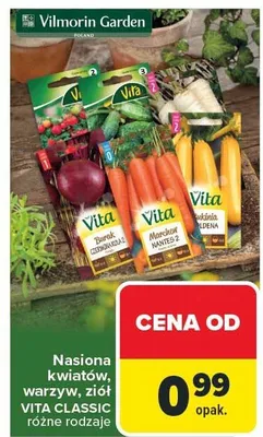 Nasiona kwiatów, warzyw, ziół VITA CLASSIC promocja w Carrefour