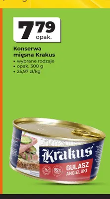 Konserwa mięsna Krakus Gulasz Angielski promocja w Odido