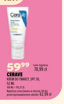 Krem do twarzy SPF 30 CeraVe promocja w Drogerie Natura