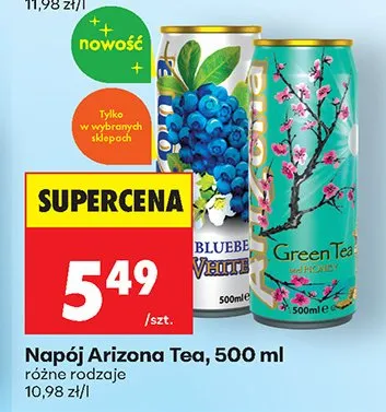 Napój Arizona Tea promocja w Biedronka
