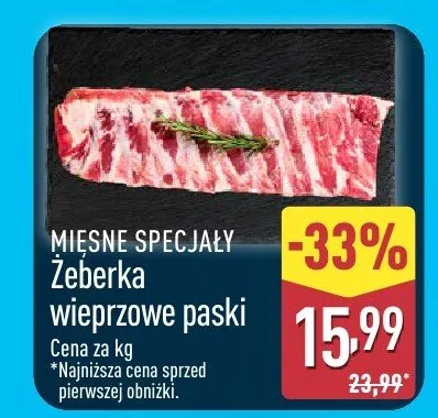 Żeberka wieprzowe płaty Morliny promocja w Aldi