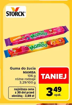 Guma do żucia Mamba promocja w Carrefour