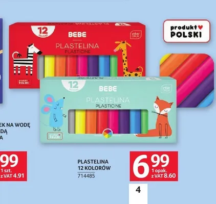 Plastelina 12 kolorów Interdruk Bebe promocja w Selgros
