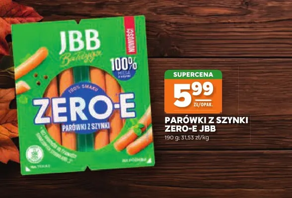 Parówki z szynki Zero-E JBB promocja w Stokrotka