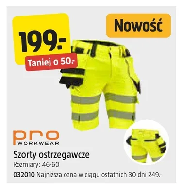 Szorty ostrzegawcze PRO WORKWEAR promocja w Jula