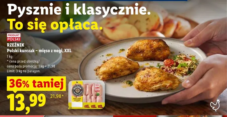Polski kurczak mięso z nogi Rzeźnik XXL promocja w Lidl