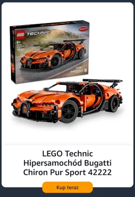 Klocki LEGO Technic hipersamochód Bugatti Chiron Pur Sport 42222 promocja w Amazon