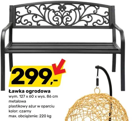Ławka ogrodowa promocja w Bricomarche