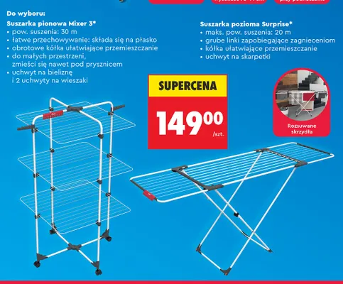 Suszarka pionowa Vileda Mixer 3 promocja w Biedronka