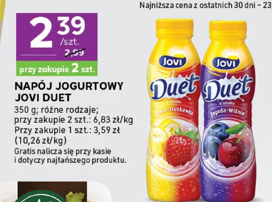 Napój jogurtowy duet promocja w Stokrotka