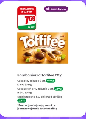 Bombonierka Toffifee promocja w Dino