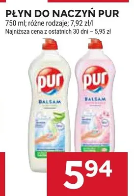 Płyn do naczyń Pur różne rodzaje promocja w Stokrotka