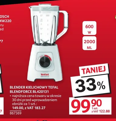 Blender kielichowy Tefal Blendforce BL420131 promocja w Selgros