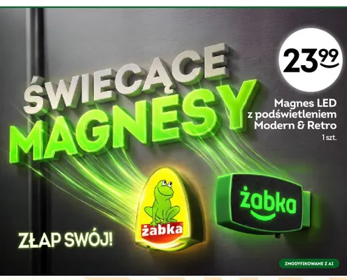 Magnes LED z podświetleniem Retro Żabka promocja w Żabka