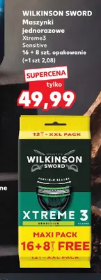 Maszynki jednorazowe Xtreme3 Sensitive Wilkinson Sword promocja w Kaufland