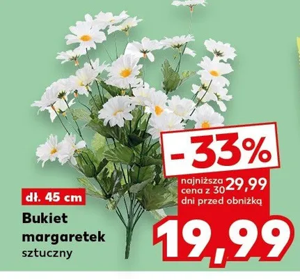 Bukiet margaretek sztuczny promocja w Kaufland