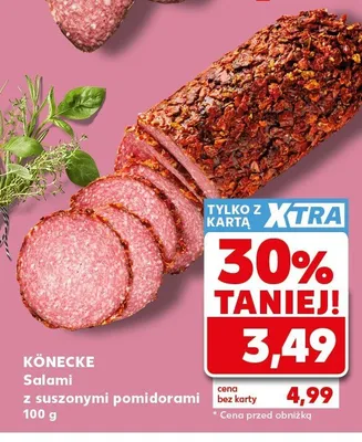Salami z suszonymi pomidorami Könecke promocja w Kaufland