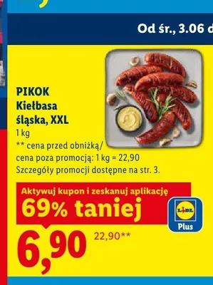 Kiełbasa śląska na grilla promocja w Lidl