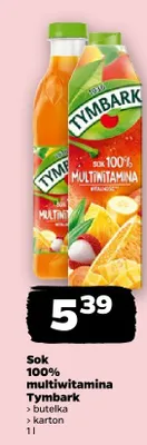 Sok 100% multiwitamina (butelka, karton) promocja w Netto