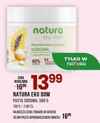 Pasta sodowa eko dom promocja w Drogerie Natura