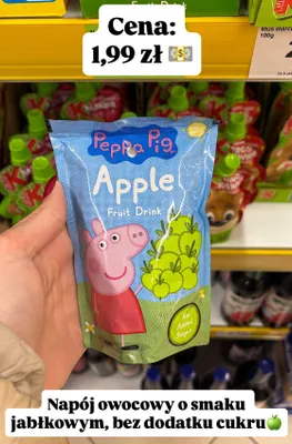 Napój owocowy o smaku jabłkowym promocja w Dino