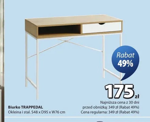 Biurko Trappedal promocja w Jysk