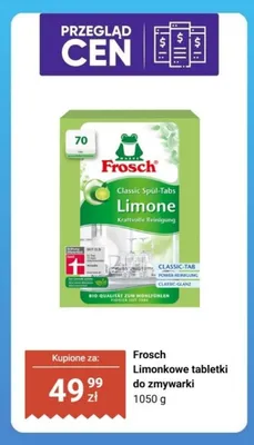 Limonkowe tabletki do zmywarki Frosch promocja w Biedronka