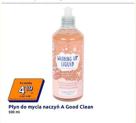 Płyn do mycia naczyń A Good Clean promocja w Action