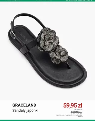 Sandały japonki Graceland promocja w Deichmann