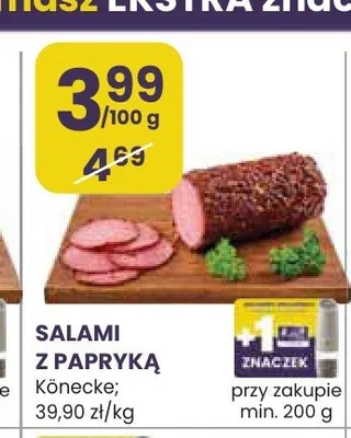 Salami z papryką Könecke promocja w Stokrotka