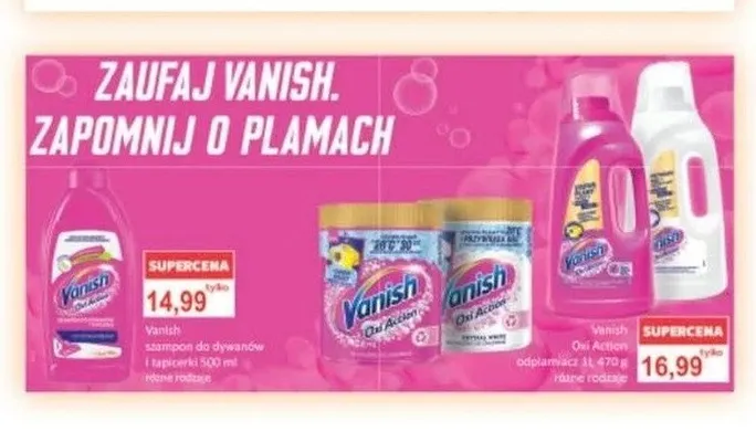 Odplamiacz w proszku Vanish Oxi Action promocja w Drogerie Laboo