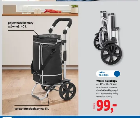 Wózek na zakupy promocja w Lidl