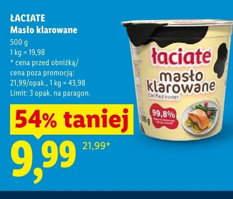 Masło klarowane Łaciate promocja w Lidl