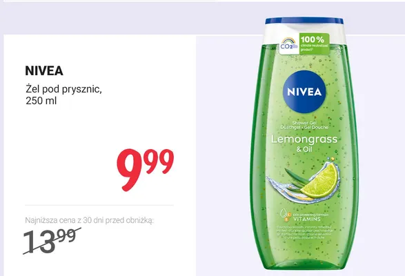 Żel NIVEA Żel pod prysznic Lemongrass & Oil promocja w Rossmann