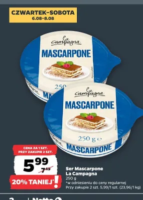 Ser Mascarpone La Campagna promocja w Netto