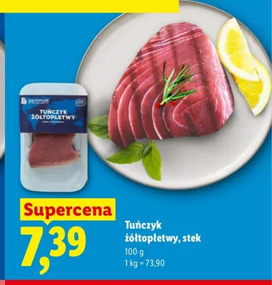 Tuńczyk żółtopłetwy stek Seamor promocja w Lidl