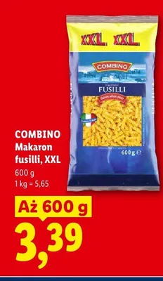 Makaron fusilli XXL Combino promocja w Lidl