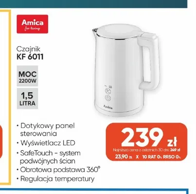Czajnik Amica Kf 6011 promocja w Max Elektro
