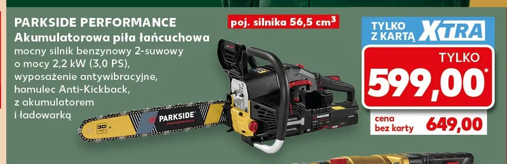 Akumulatorowa piła łańcuchowa Parkside Performance promocja w Kaufland