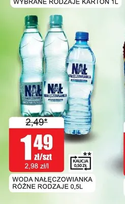 Woda Nałęczowianka niegazowana promocja w Bingo