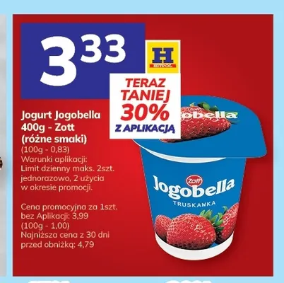 Jogurt Jogobella Zott promocja w Hitpol