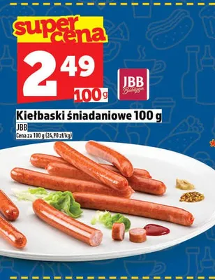 Kiełbaski śniadaniowe JBB promocja w TOPAZ