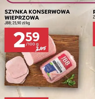 Szynka konserwowa wieprzowa JBB promocja w Stokrotka