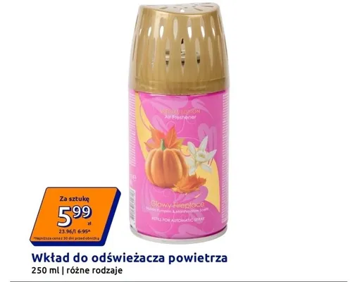 Wkład do odświeżacza powietrza Glowy Fireplace promocja w Action