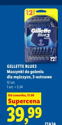 Maszynki do golenia Gillette Blue3 dla mężczyzn 3-ostrzowe promocja w Lidl