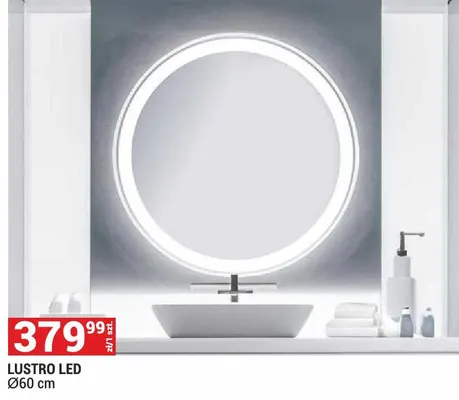 Lustro LED Ø60cm promocja w Merkury Market