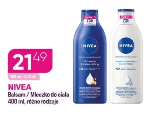 Balsam do ciała Nivea promocja w Drogerie Koliber