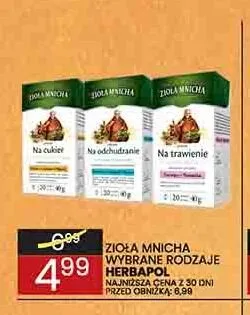 Zioła Mnicha Na trawienie Herbapol promocja w Wafelek