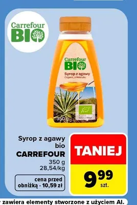 Syrop z agawy bio Carrefour promocja w Carrefour Market