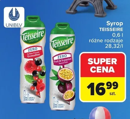Syrop Teisseire Zero Passion Fruit promocja w Carrefour